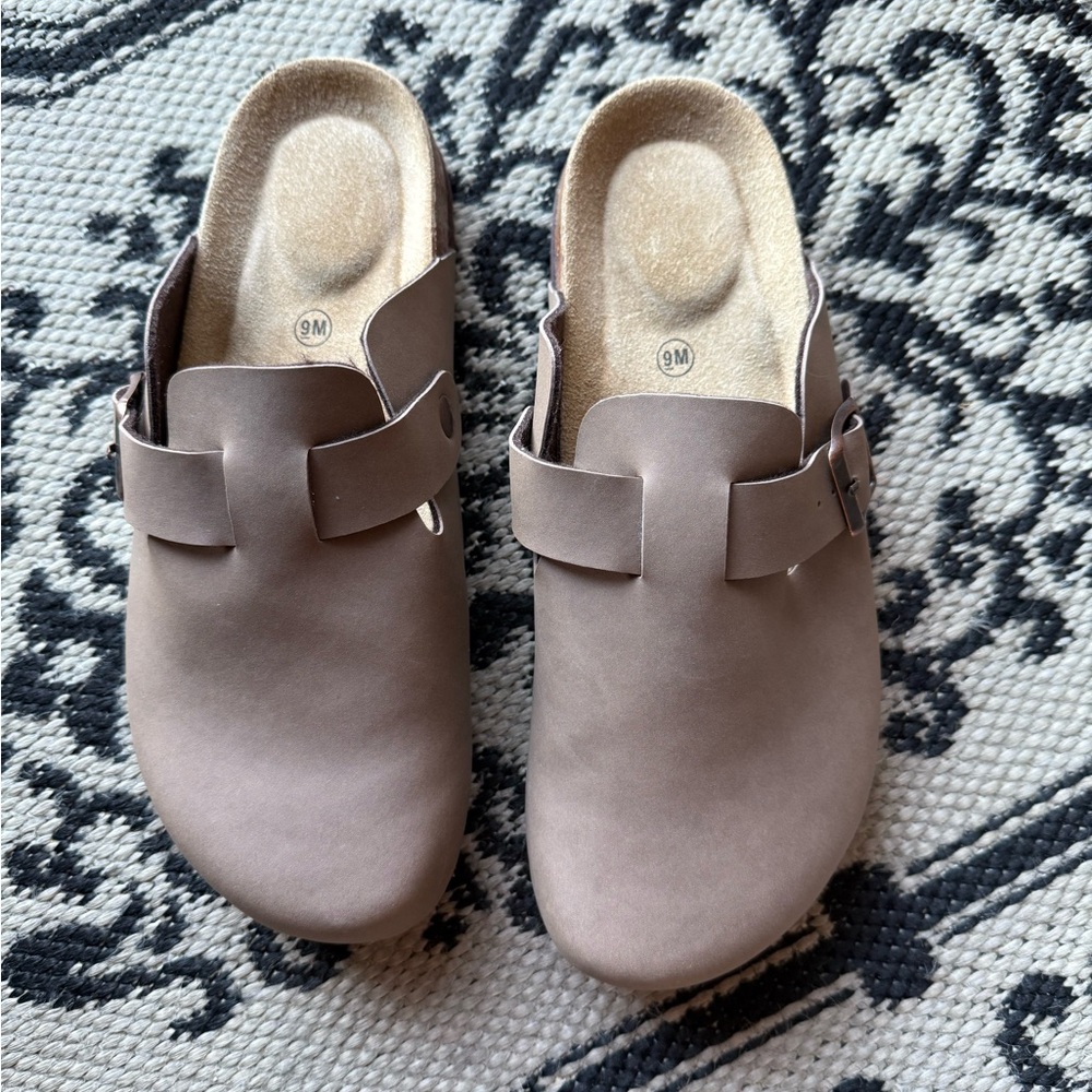 Women's Taupe Slip-On Clogs
